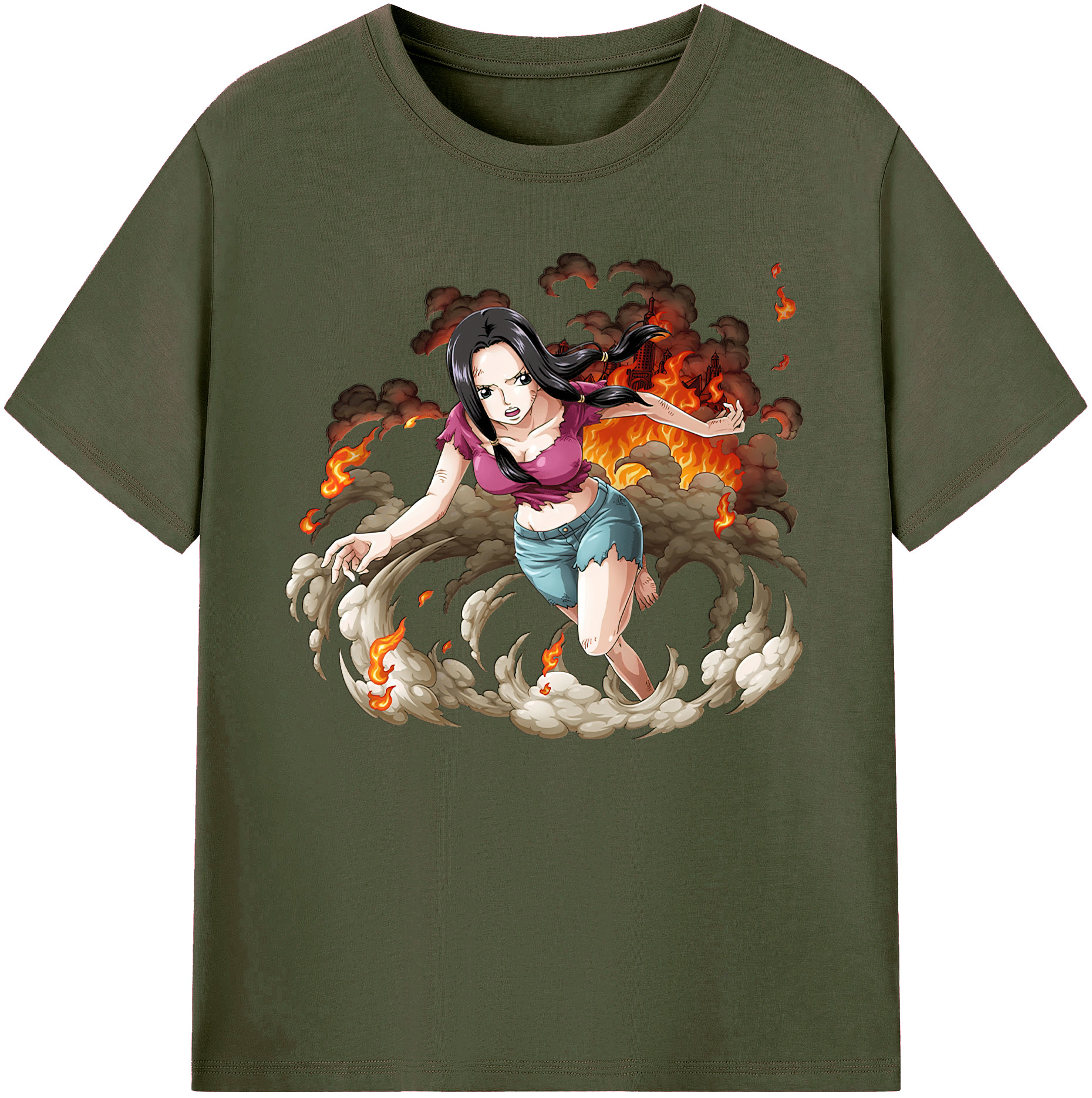 ワンピース ニコ・ロビン ONE PIECE Nico Robin 綿100％ メンズ半袖Tシャツ｜肌触りやわらか＆通気性